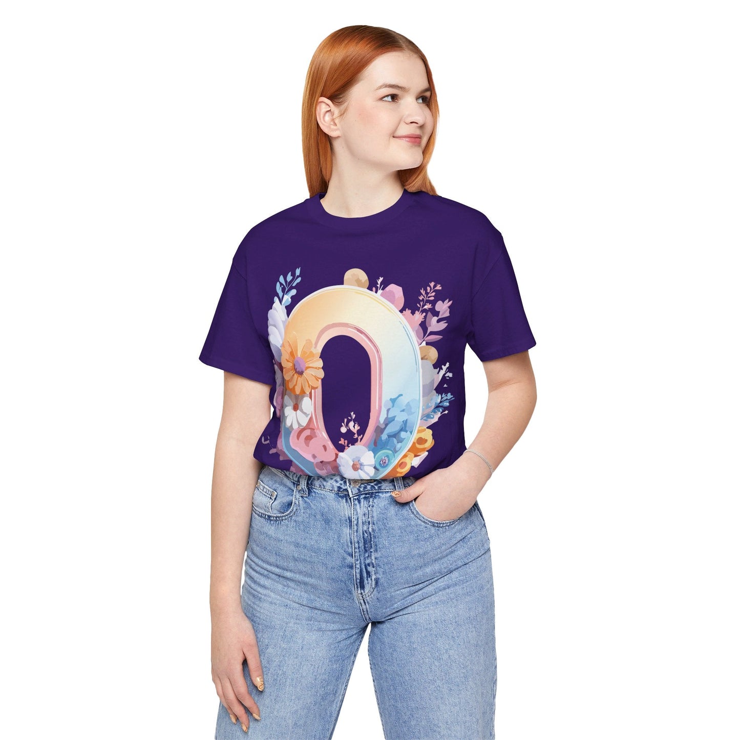 Letter O Shirt Unisex Graphic Tee Vintage Inspired Artwork By Adelpha Premium Short Sleeve