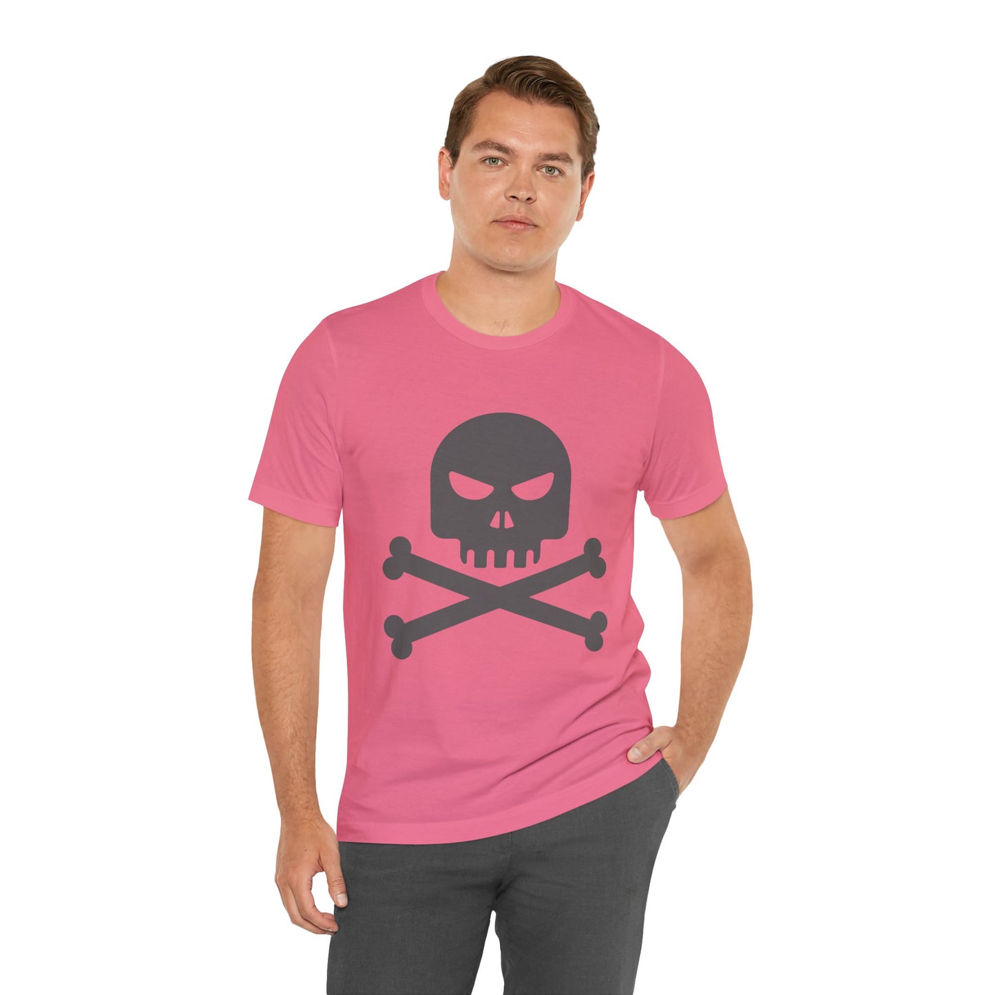 Unisex-T-Shirt aus Baumwolle mit Totenkopf