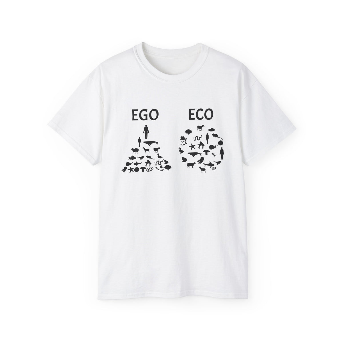 EGO vs ECO graphic tee | Environmental conservation shirt