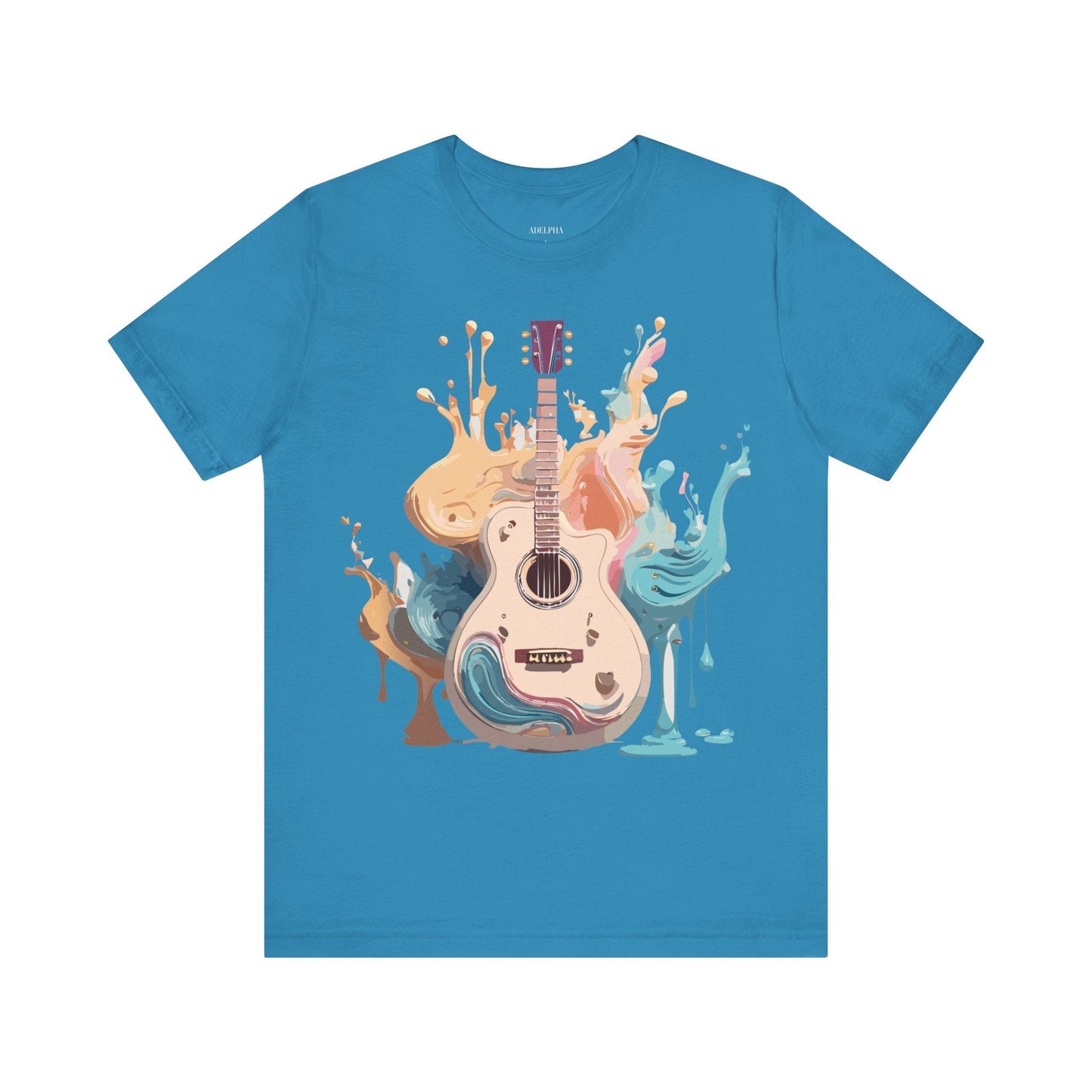 Music Graphic Unisex 100 Cotton Vintage Art with Musical Elements Tee 67