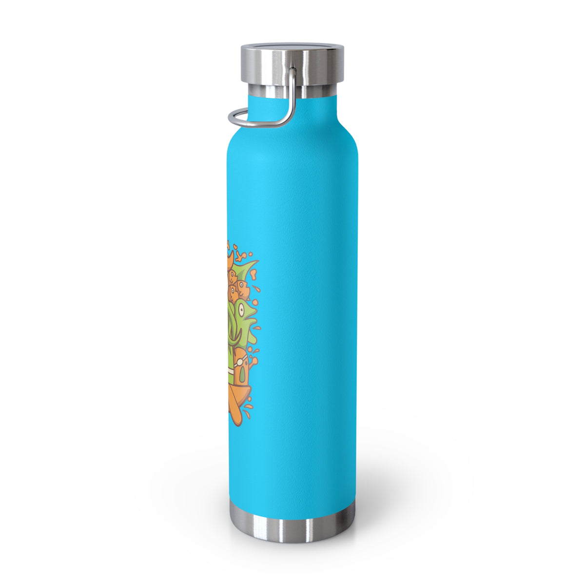 22oz Copper Insulated Water Bottle with Cartoon Design - CV76