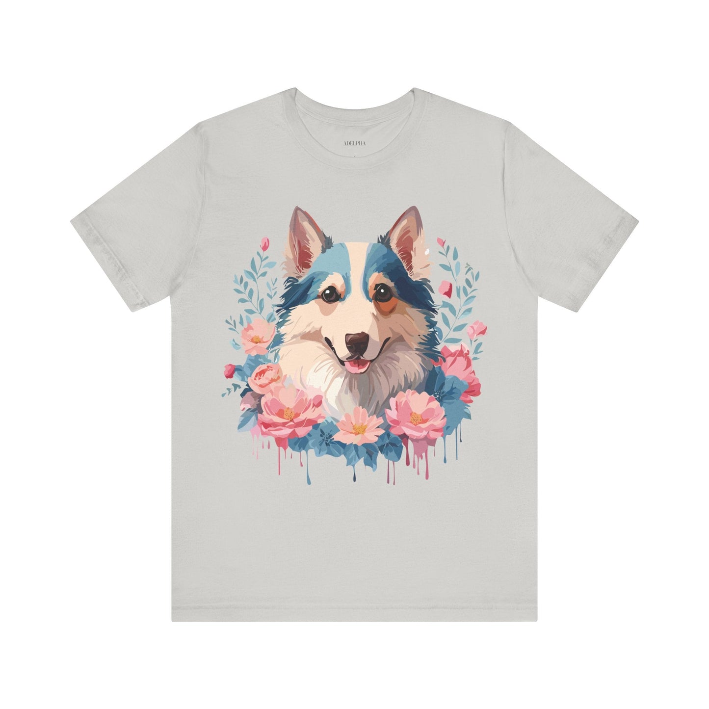 Unisex Graphic Dog Shirt Vintage Inspired Tee Art Design By Adelpha Premium Short Sleeve