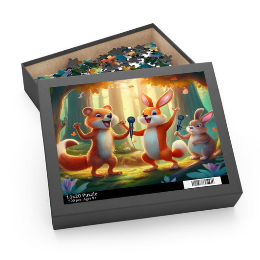 Funny Animals Puzzle 500-Chipboard Pieces in Box | Kids Puzzles Size: 16" x 20",  Ages 9+ and Family pn32