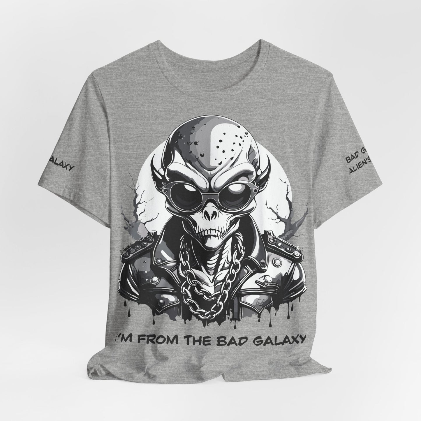 Tee Shirt With Alien From Bad Galaxy Made To Order One Hundred Percent Cotton Eco Inks Free Shipping