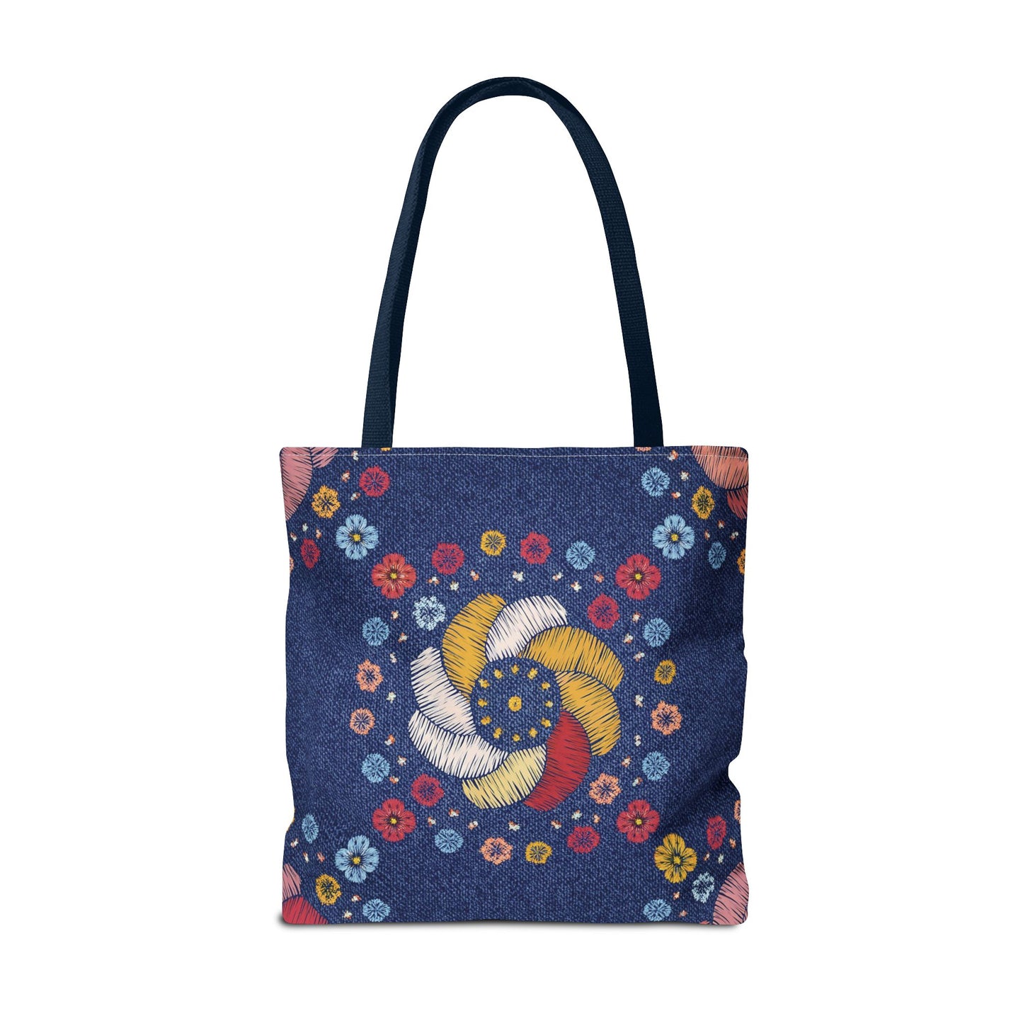 Denim Fabric Imitation Print Unisex Canvas Bag Poly Spun 3 Sizes Tote Bag 153