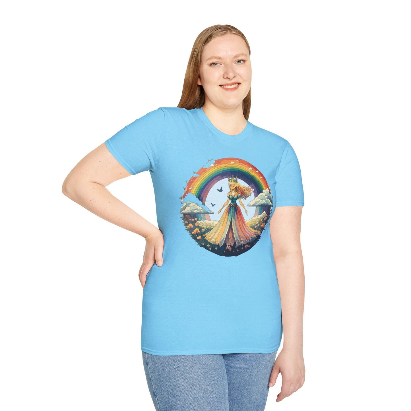 Womens Graphic T Shirt Art Design Tee Softstyle 64000 Unisex Lightweight Cotton Fabric