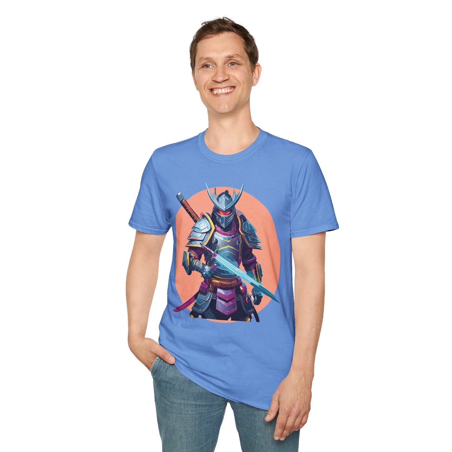 Samurai Shirt Unisex Tee Gildan Softstyle 64000 One Hundred Percent Ring Spun Cotton Comfort