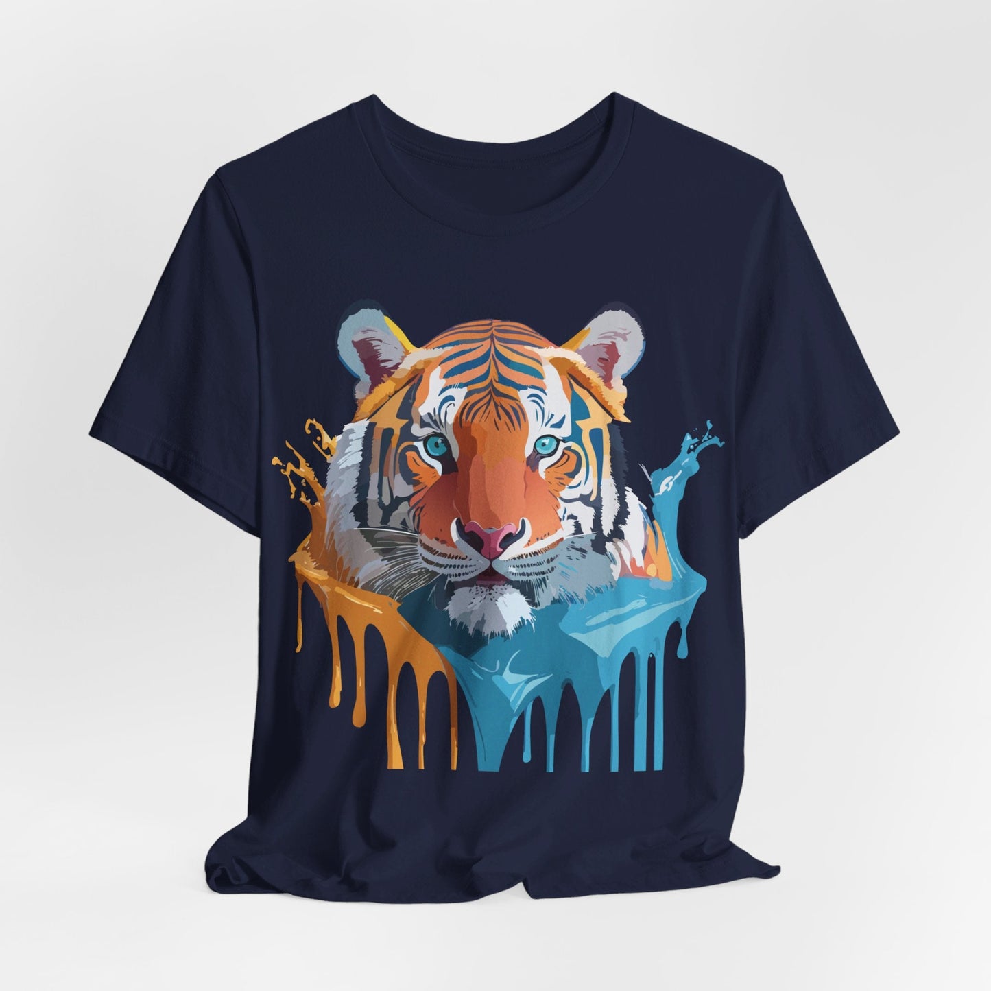 Tiger Graphic Tee Unisex Short Sleeve Shirt Featuring Vintage Inspired Artwork By Adelpha