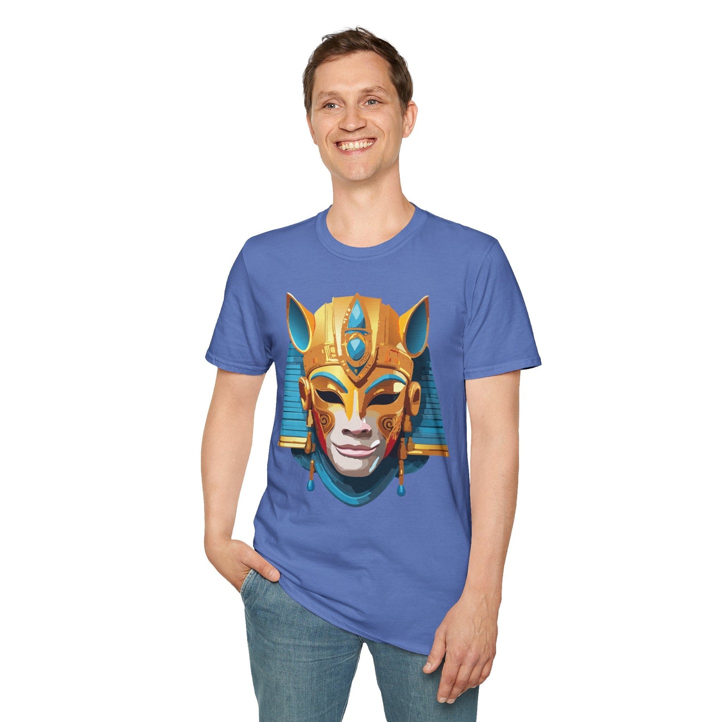 Mask Graphic Unisex Cotton Masquerade Design Artwork Tee 24