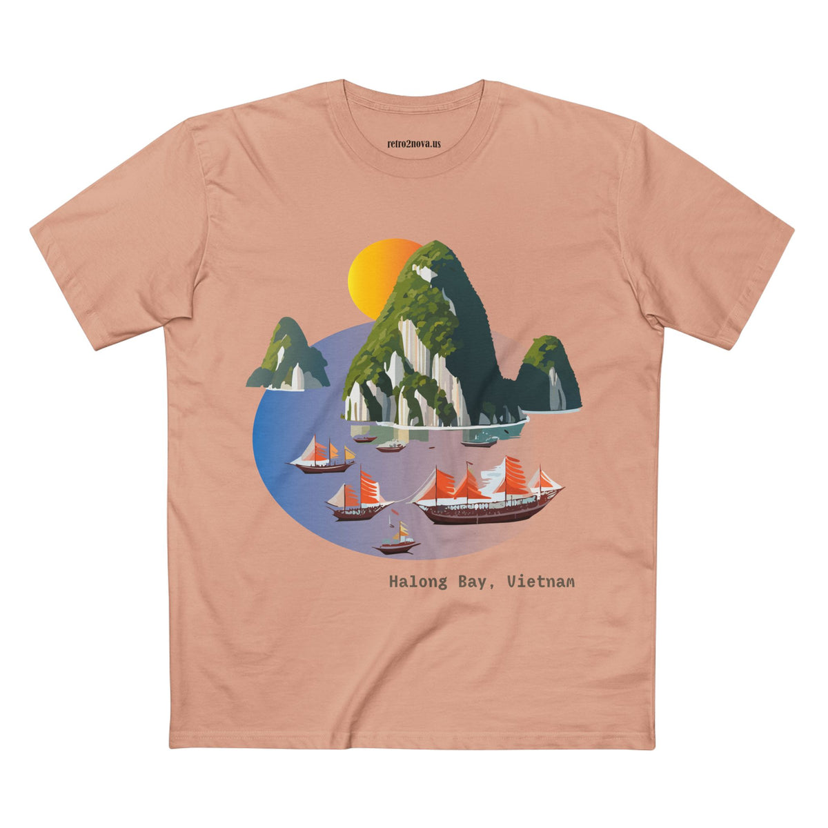 Halong Bay Vietnam Sailboats Tee | Scenic Island Landscape