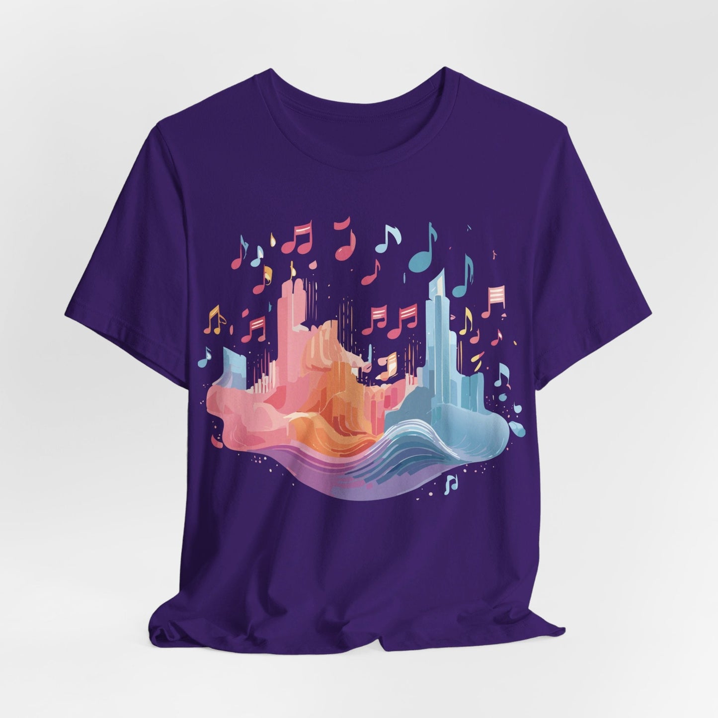 Music Graphic Unisex 100 Cotton Vintage Art with Musical Elements Tee 23