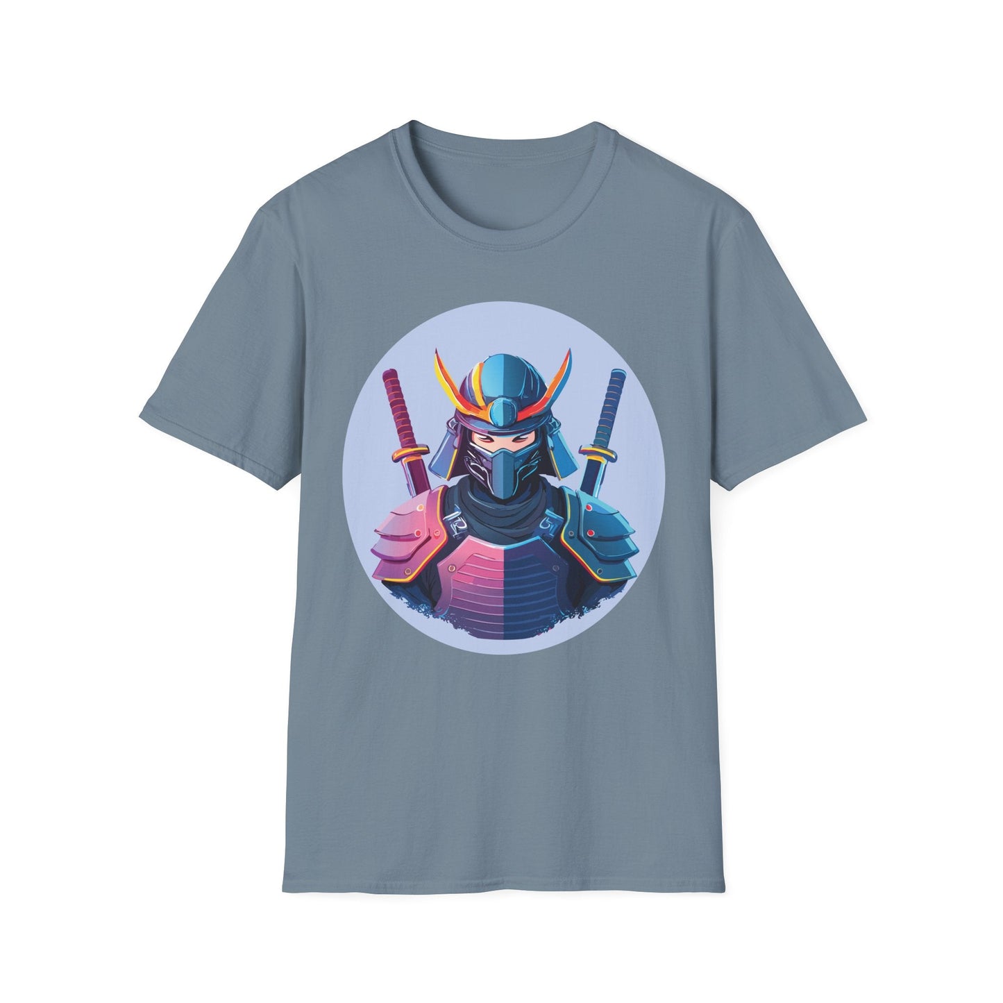 Samurai T Shirt Unisex Softstyle Gildan 64000 Breathable Cotton Tee For Everyday Wear