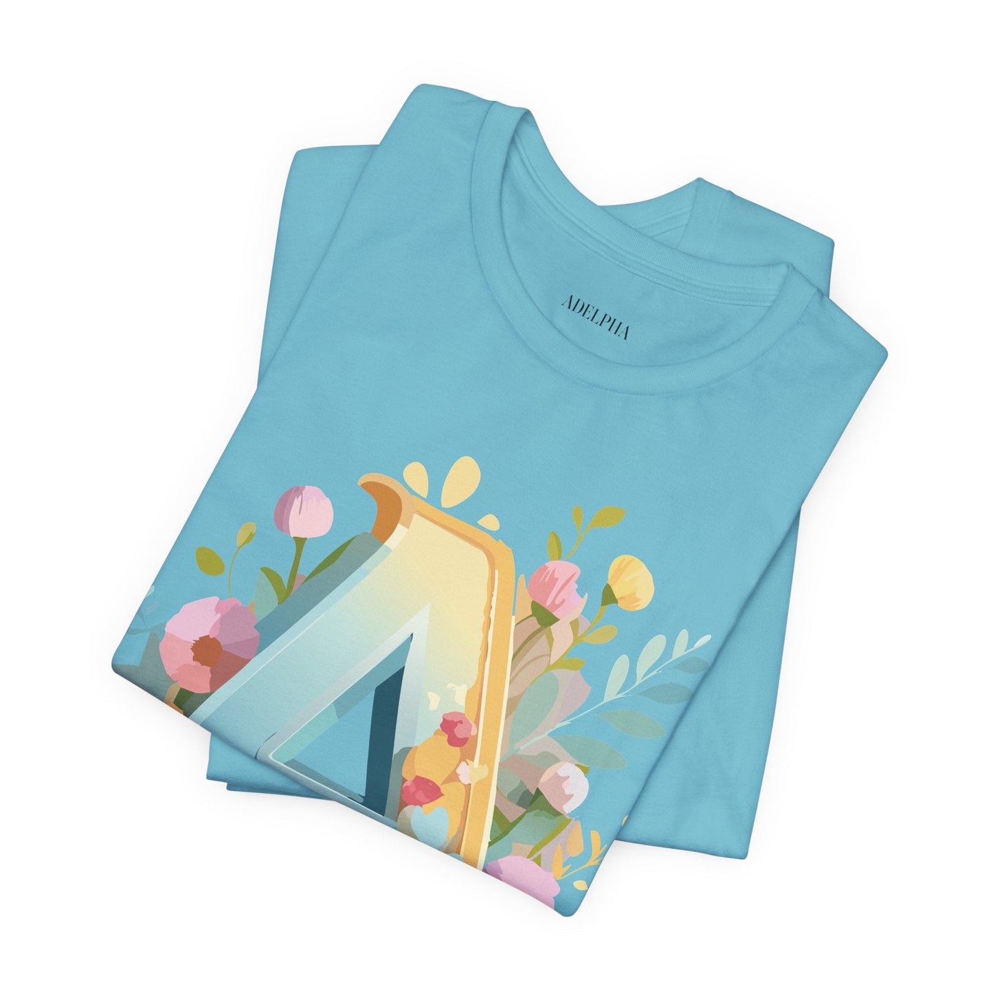 Letter A Shirt Graphic Tee Unisex Vintage Inspired Adelpha Art Jersey Short Sleeve