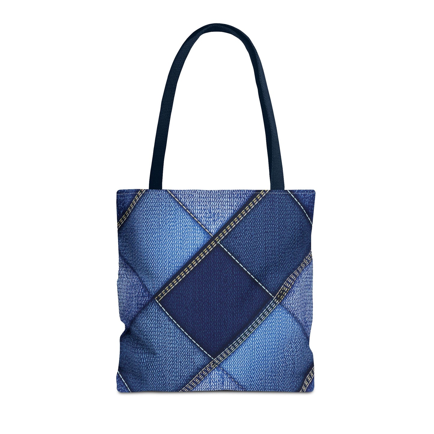 Denim Fabric Imitation Print Unisex Canvas Bag Poly Spun 3 Sizes Tote Bag 105