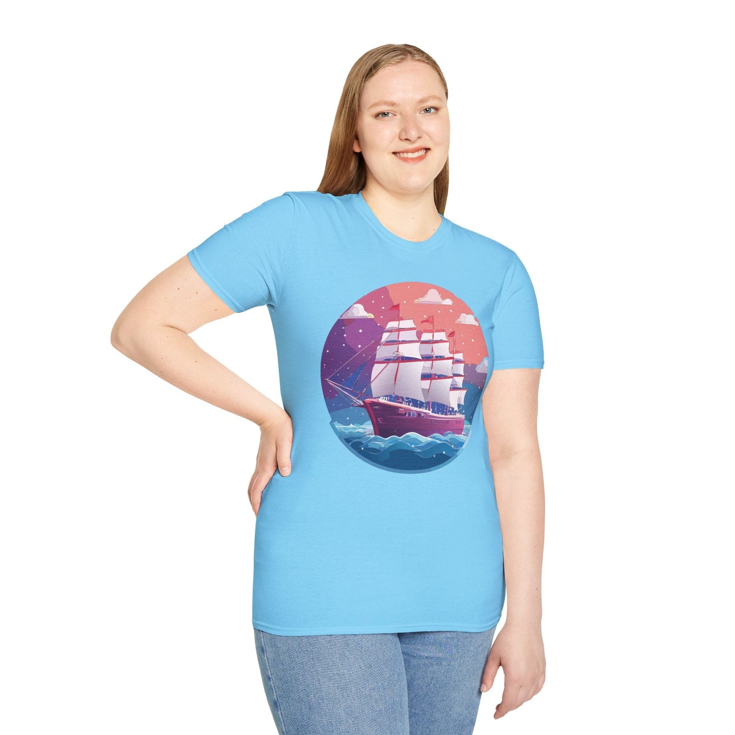 Unisex Gildan Softstyle 64000 T Shirt Ship Frigate Vessel Tee For Maritime Enthusiasts