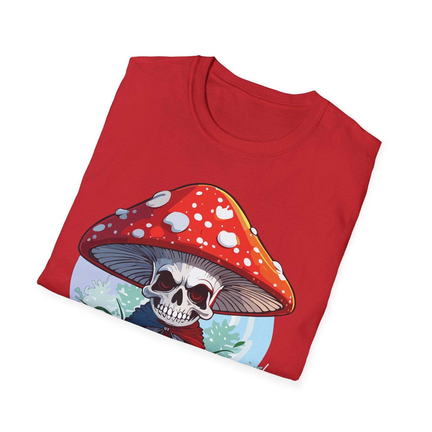 Funny Mashroom Graphic Unisex Softstyle Cotton With Cartoon Illustration Design 15