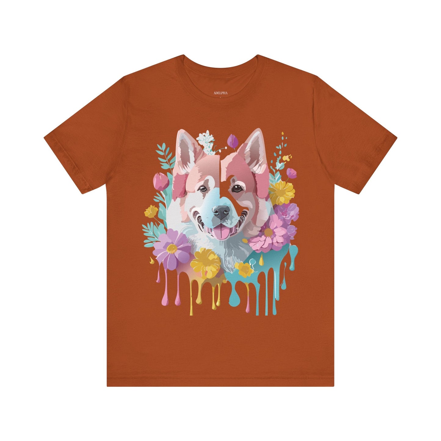 Dog Shirt Graphic Tee Unisex Short Sleeve Adelpha Art Design Vintage Inspired Artwork Edition