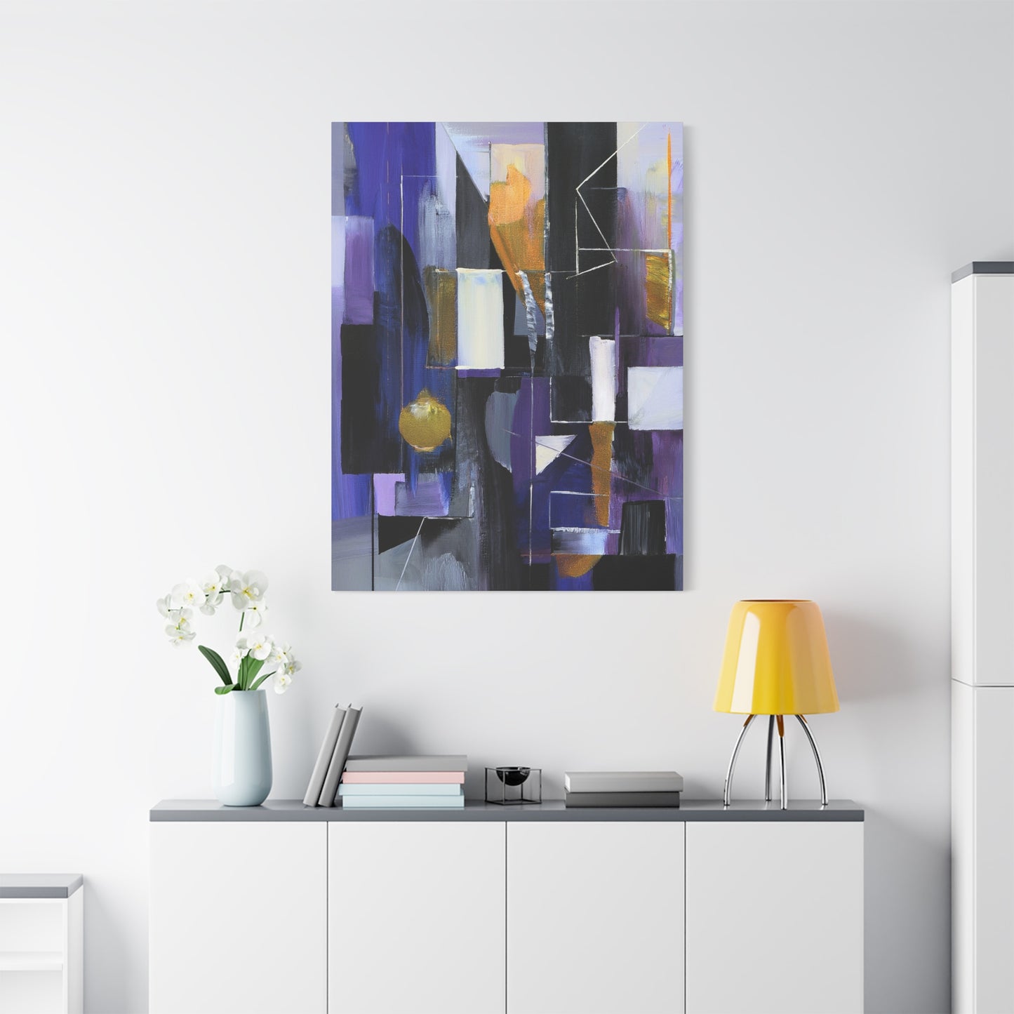Purple Abstract Painting Print Canvas 20x24,20x30,24x30, 24x32,24x36,30x40, 32x48,36x48,40x60 Pine-Wood Inner Frame ABS-31