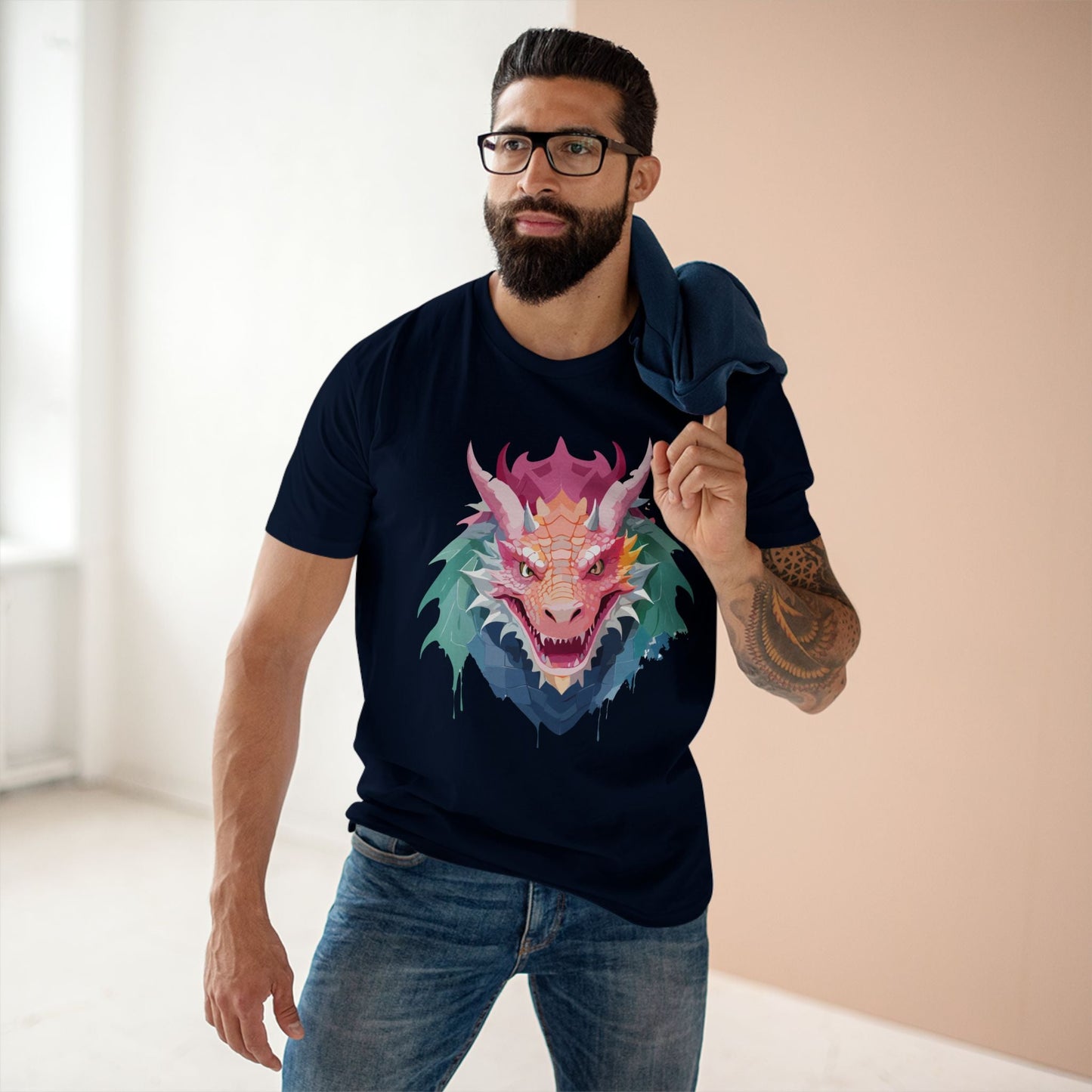 Dragon Graphic Unisex 100 Cotton Staple Tee 6