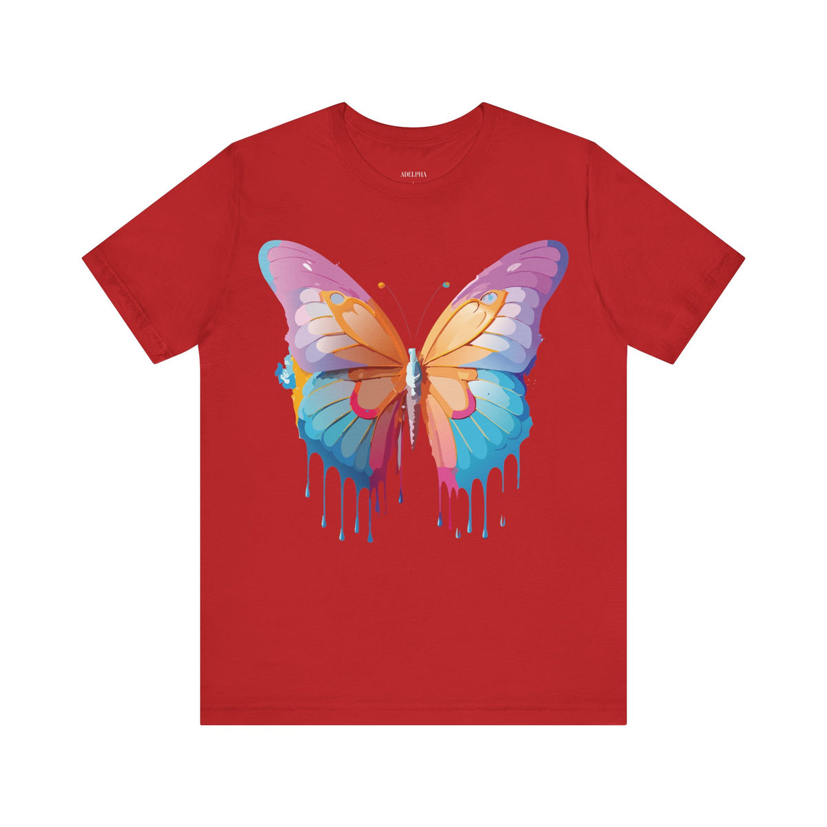 Butterfly Graphic Unisex Cotton Bella+Canvas Tee with Art Design n96