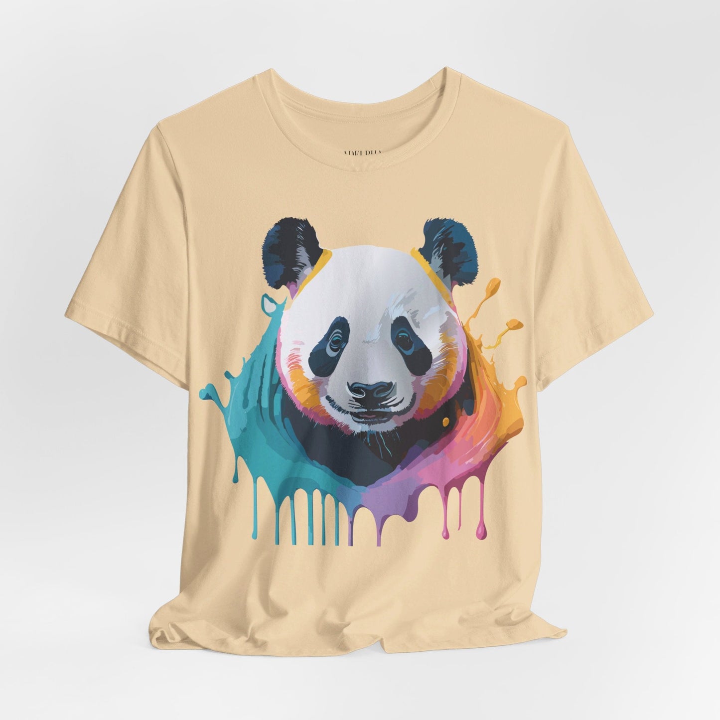 Panda Shirt Unisex Graphic Tee Vintage Inspired Art by Adelpha Premium Jersey Short Sleeve
