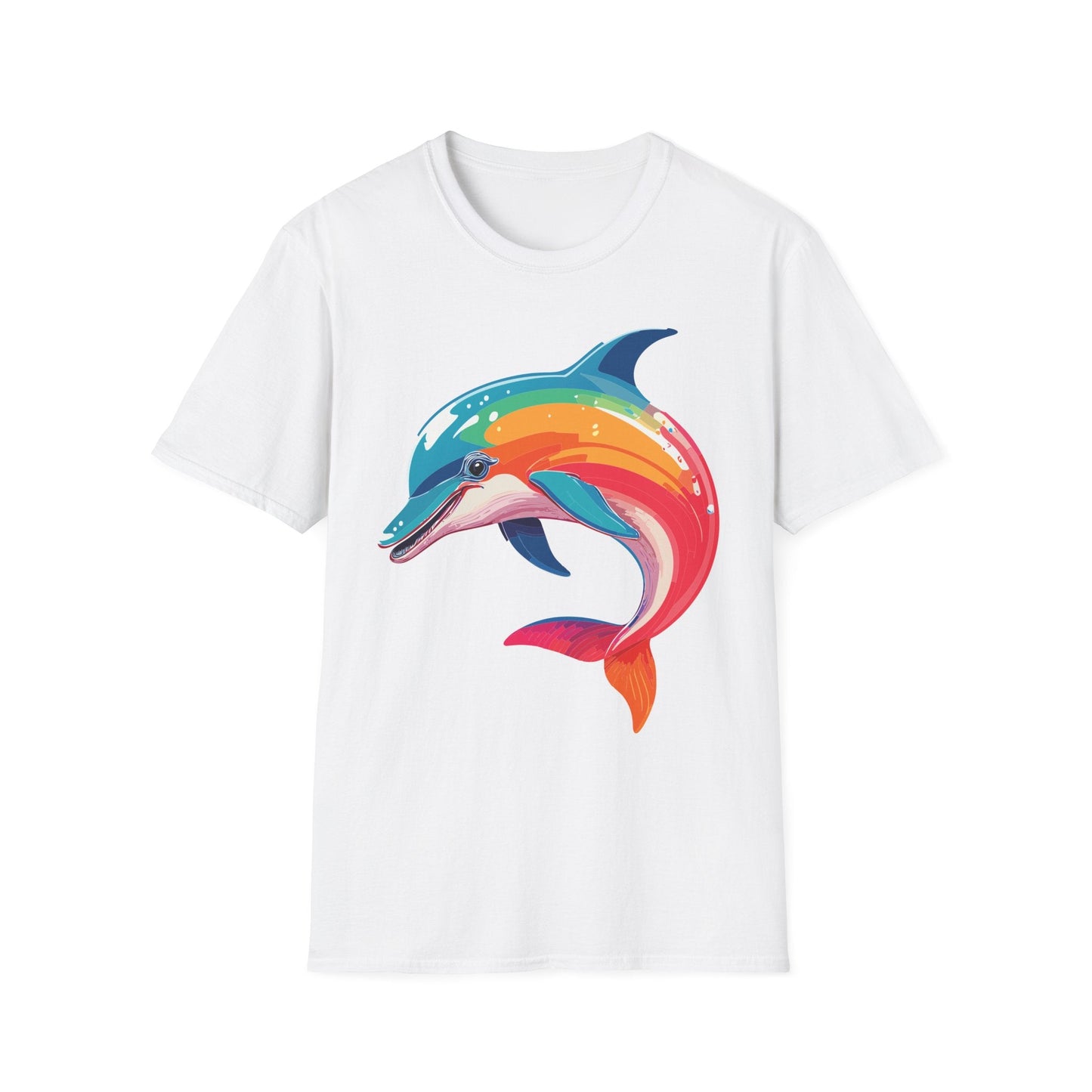 Dolphin Shirt For Unisex 100 Percent Ring Spun Cotton Gildan Softstyle 64000 Short Sleeve Tee