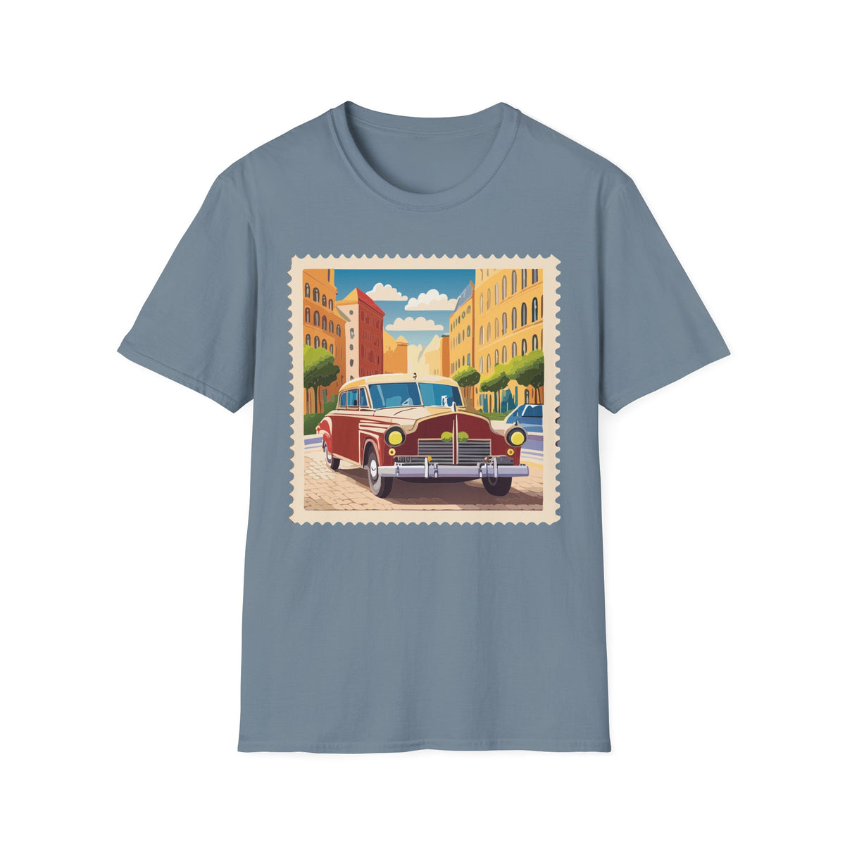 Vintage Convertible Car illustration T-Shirt | Retro City Street