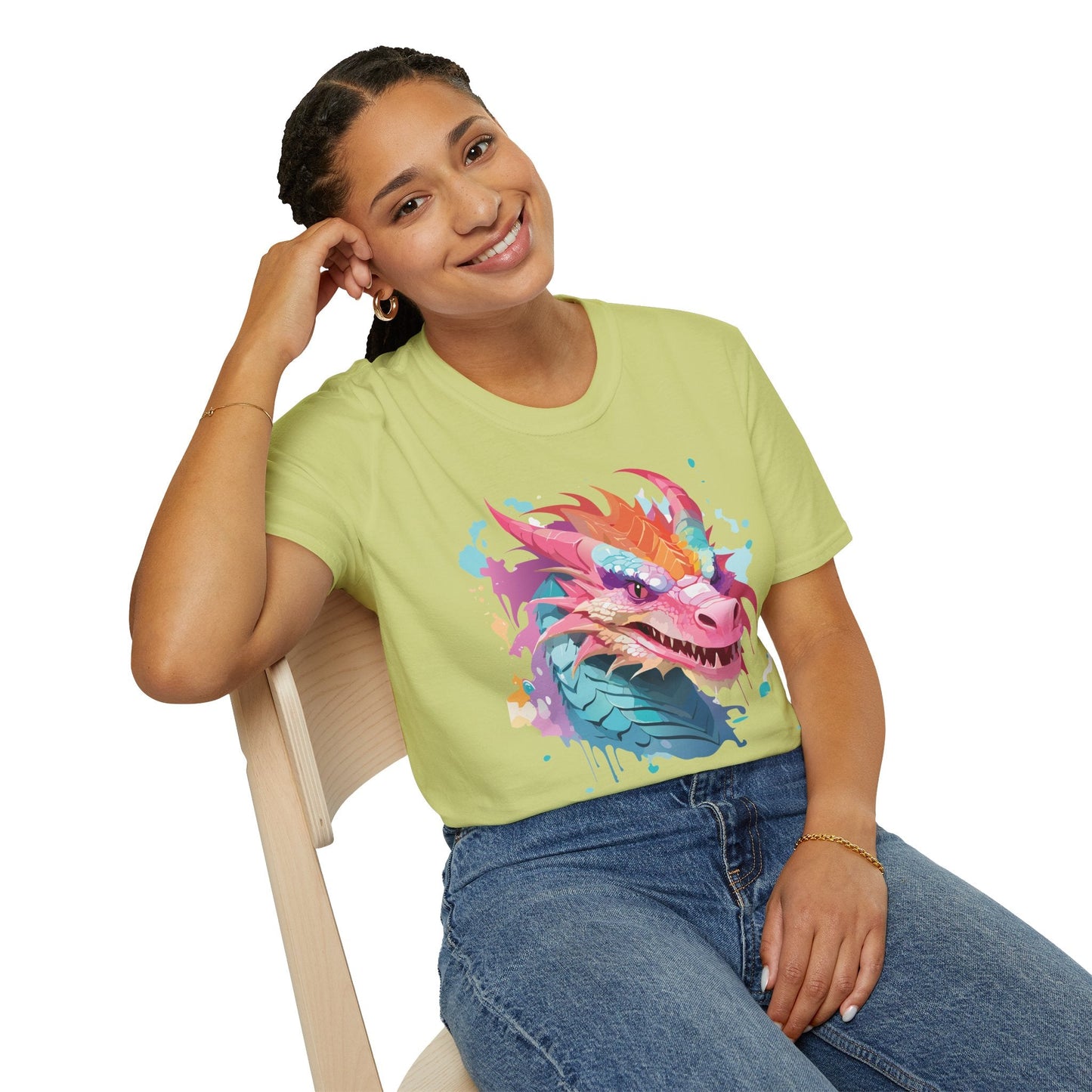 Dragon T Shirt Unisex Dragon Graphic Tee Softstyle 64000 Lightweight Comfort Durable Breathable