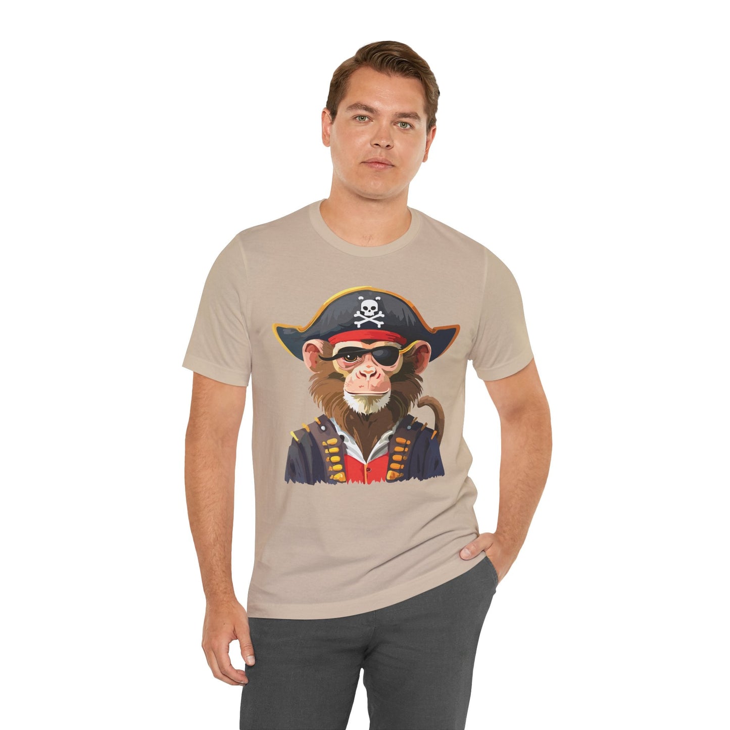 Unisex Animal Design Tee Shirt With Wild Animals Art Print Gildan Softstyle 64000