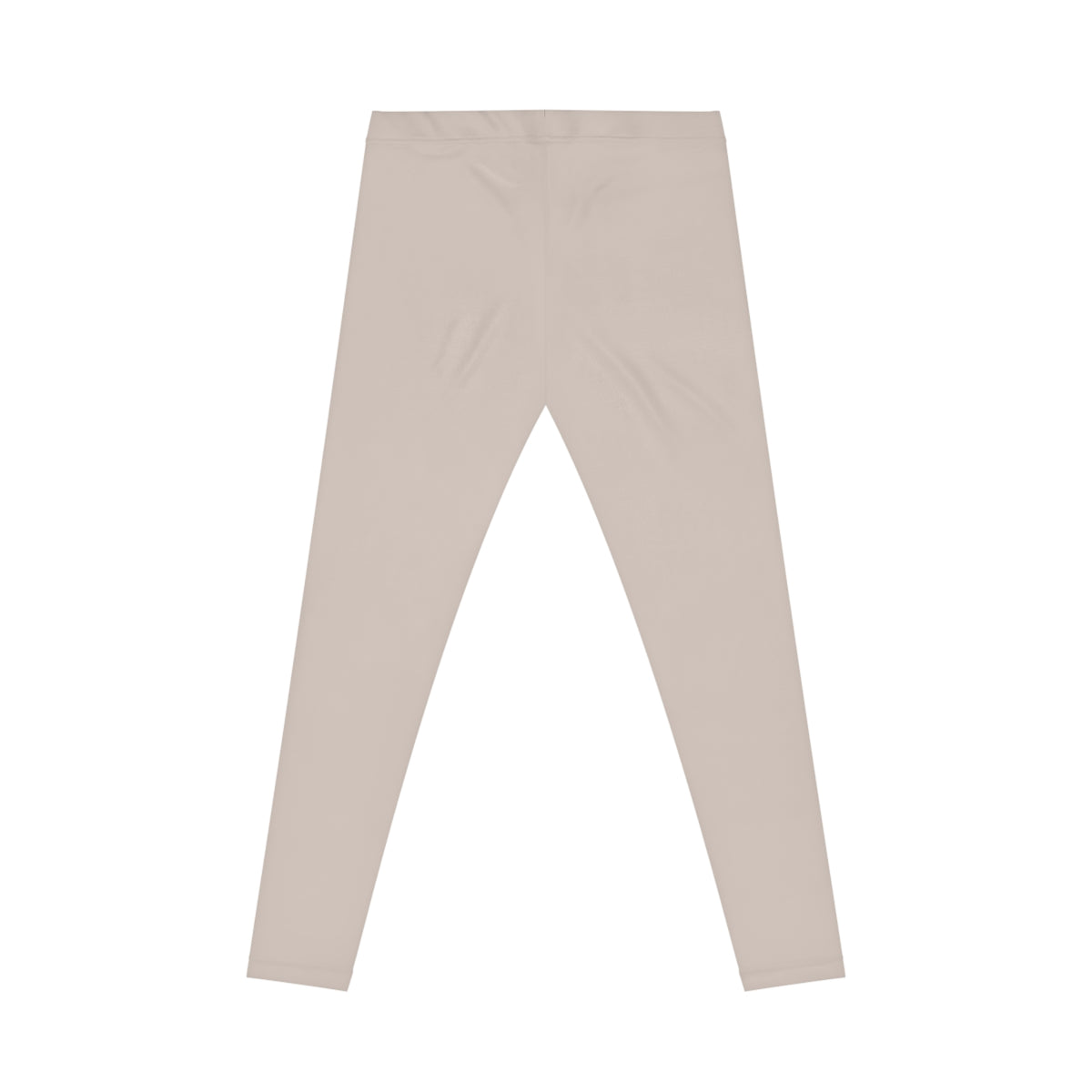 Beige Bisque Color Women's Poly-Span Casual Leggings XS-2XL