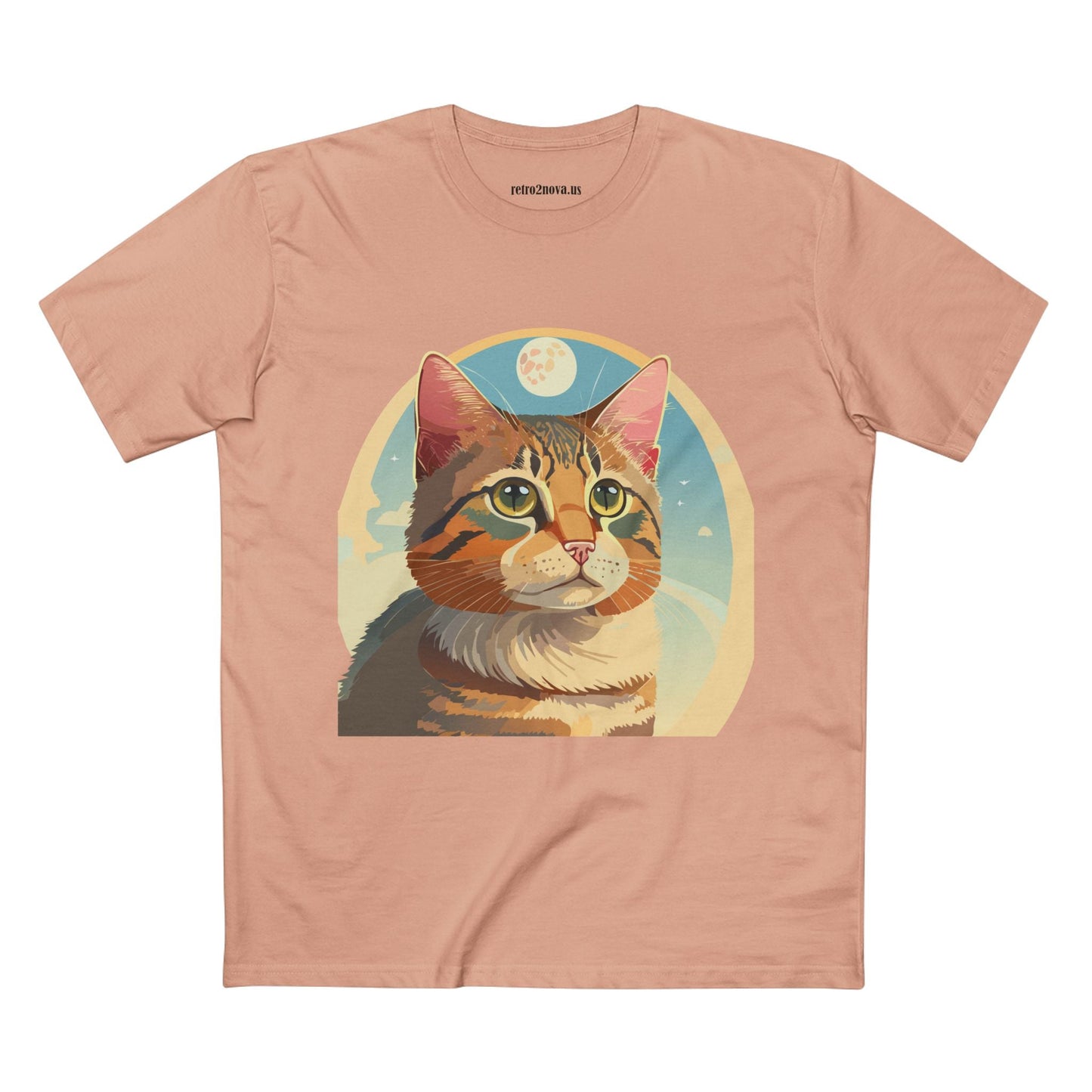 Cat Shirt Unisex Premium Cotton Tee With Original Cat Art Design Retro2Nova Soft Breathable Regular Fit