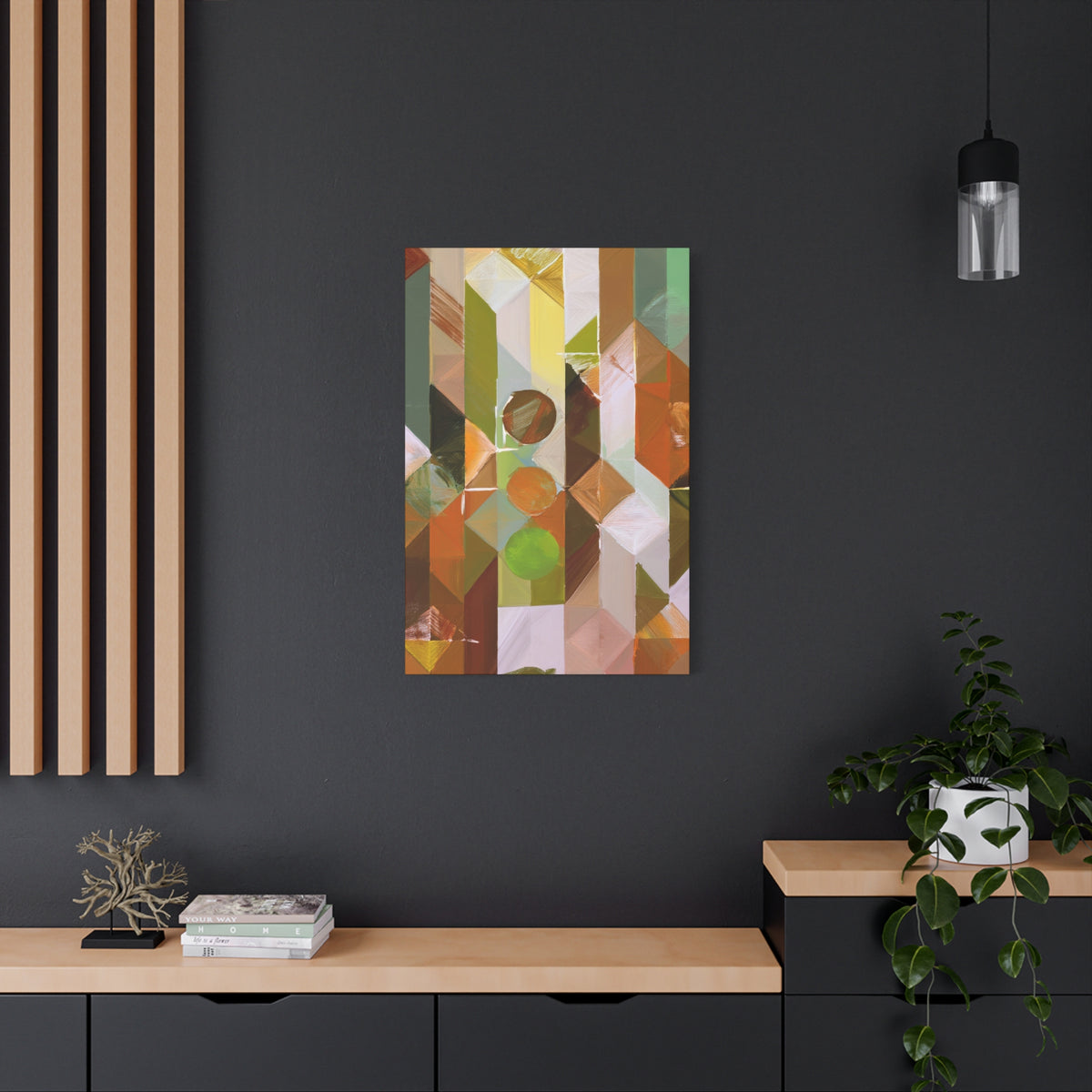 Abstract Geometric Painting Print Canvas 20x24,20x30,24x30 24x32,24x36,30x40 32x48,36x48,40x60 Pine-Wood Inner Frame ABS-56