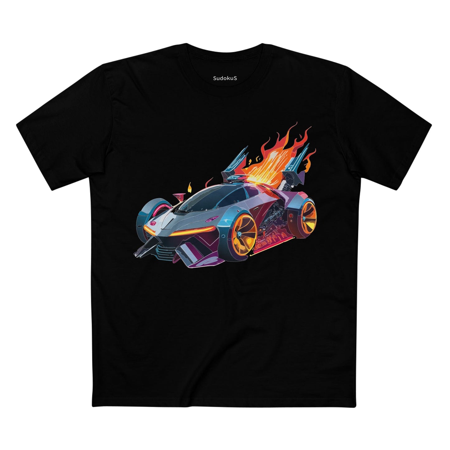 Car Graphic Unisex 100 Cotton Staple Tee 2