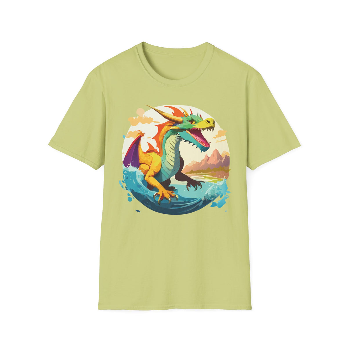 Dragon Graphic Tee Gildan Unisex 100 Cotton Tee Shirt with Animals m13
