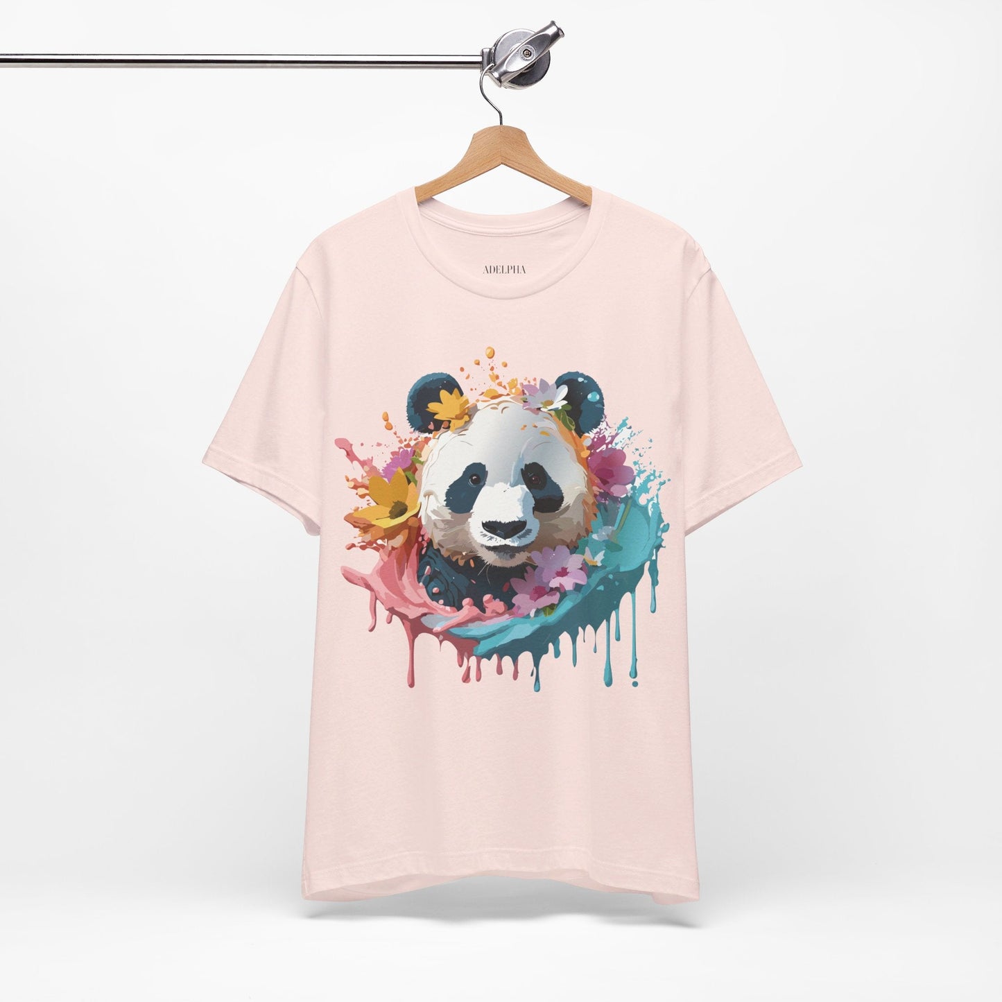 Panda Graphic Tee Unisex Jersey Short Sleeve Art Design Shirt By Adelpha Premium Casual Wear