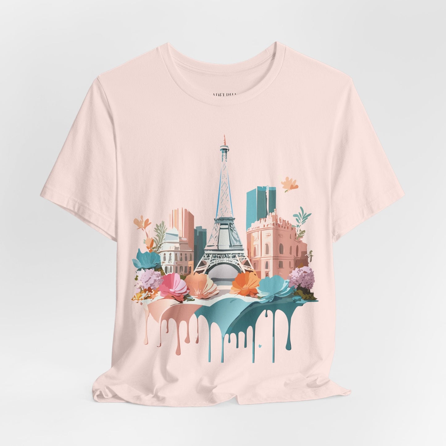 Paris Vintage Inspired Graphic Tee Unisex Short Sleeve Shirt Adelpha Artwork Studio