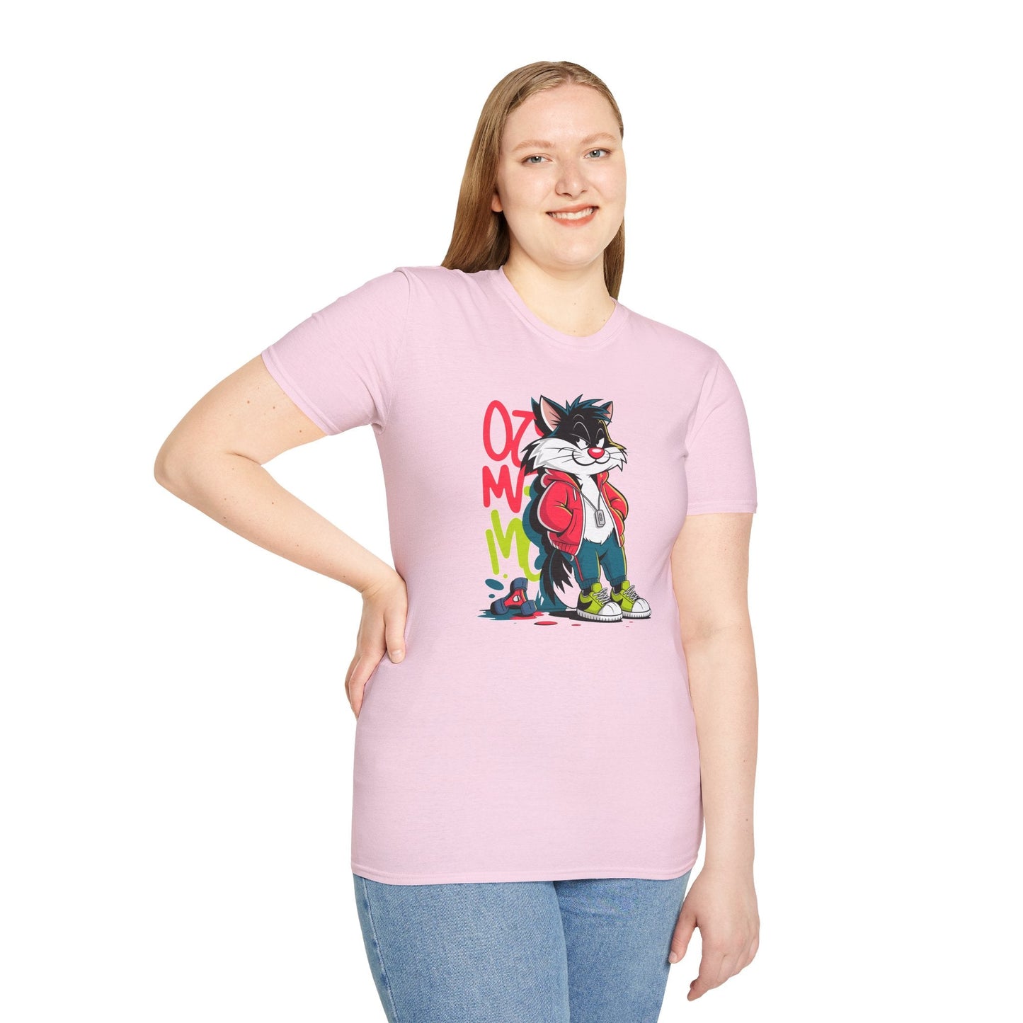 Cartoon T Shirt With Animals And Animation Tee For Unisex Softstyle Gildan 64000