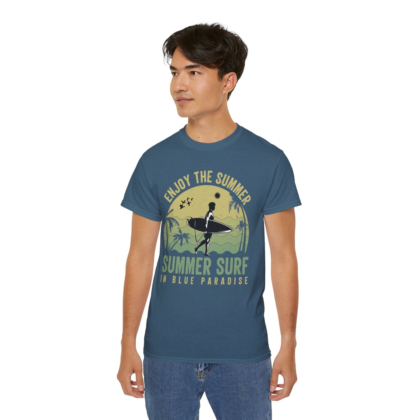 Summer Surf Art Design T Shirt TeeGallery Gildan 2000 Unisex Cotton Tee Apparel Collection