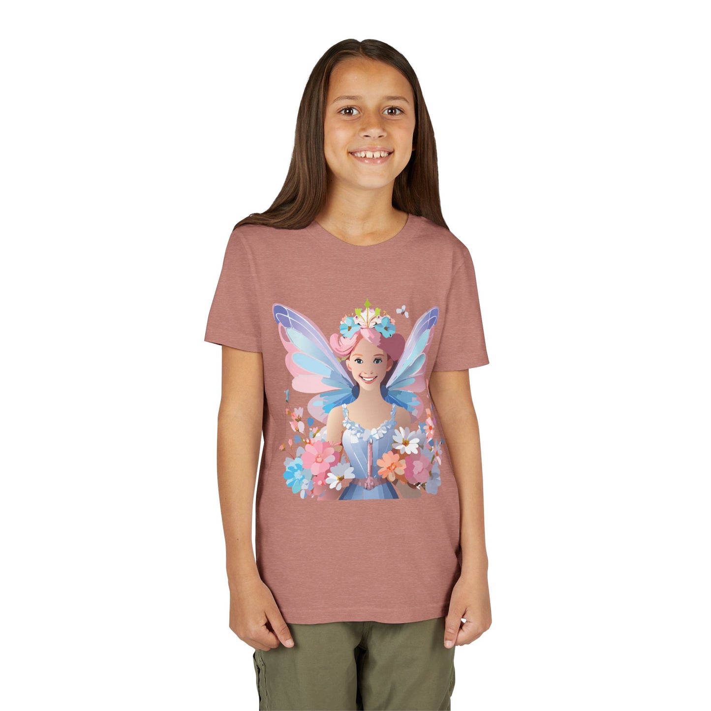 Enchanting Fairy Floral Youth Short Sleeve Tee - Perfect for Spring Celebrations (9-14)