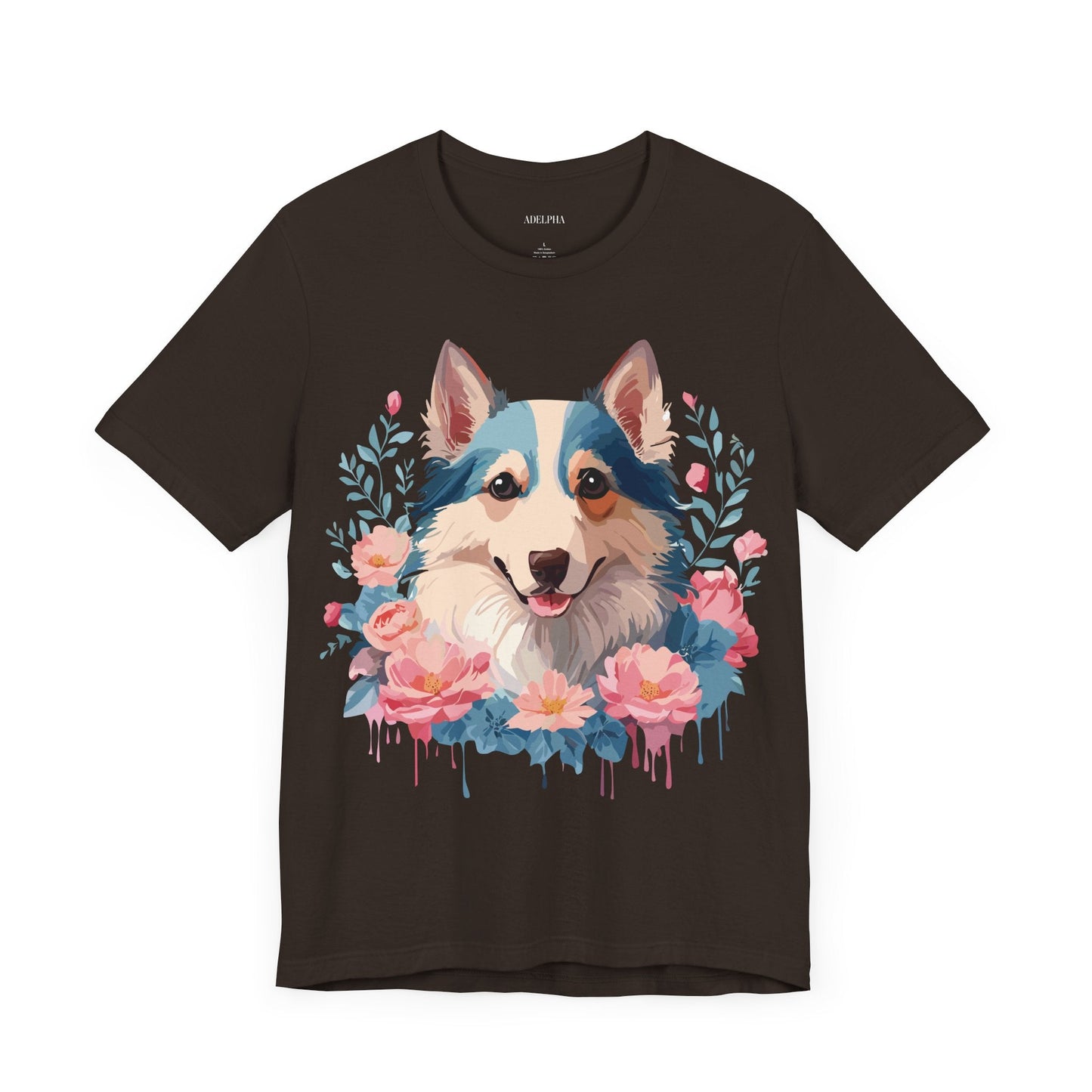 Unisex Graphic Dog Shirt Vintage Inspired Tee Art Design By Adelpha Premium Short Sleeve