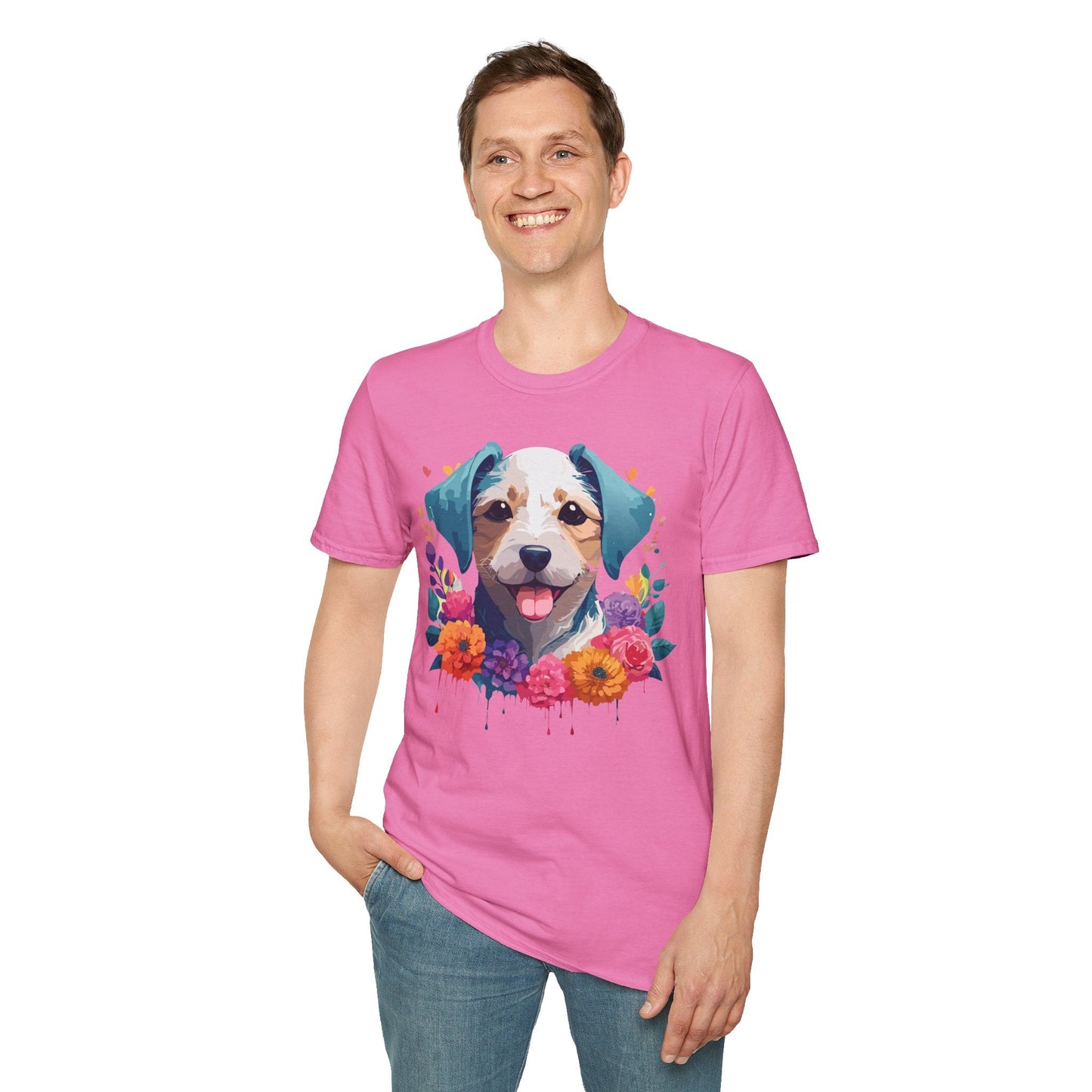 Dog Shirt Unisex Animal Tee Softstyle 64000 Gildan RingSpun Cotton