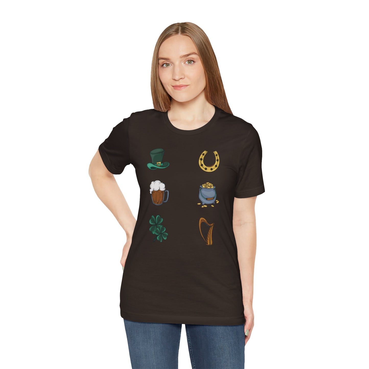 Unisex Cotton Tee Shirt with Lucky Prints