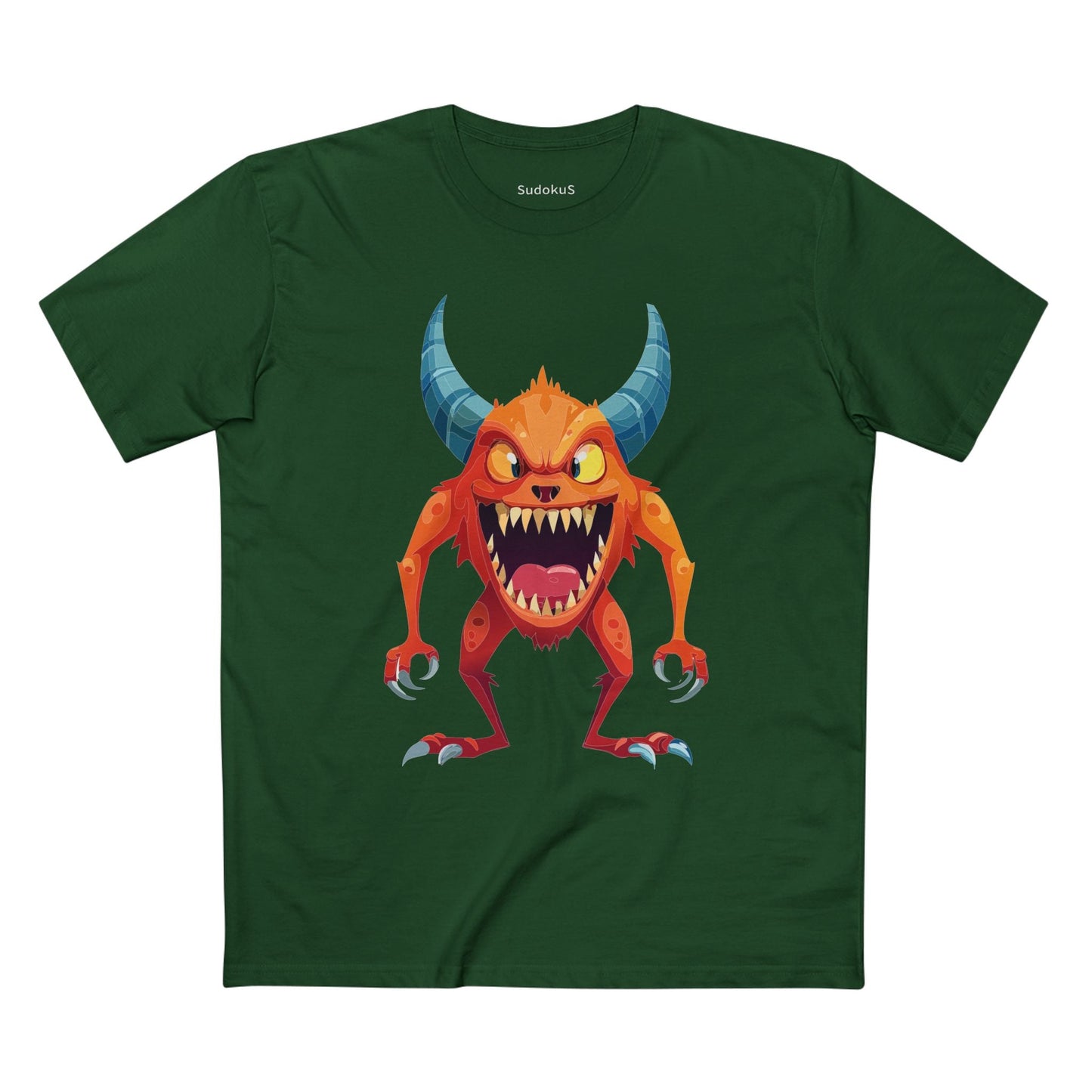 Cartoon Monsters Graphic Unisex 100 Cotton Staple Tee 12