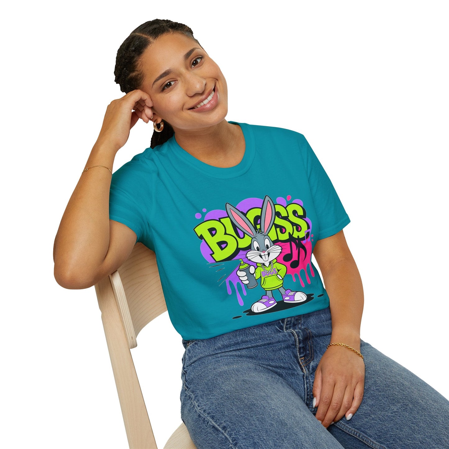 Cartoon T Shirt With Animation Unisex Funny Animals Tee Softstyle Gildan 64000 Apparel