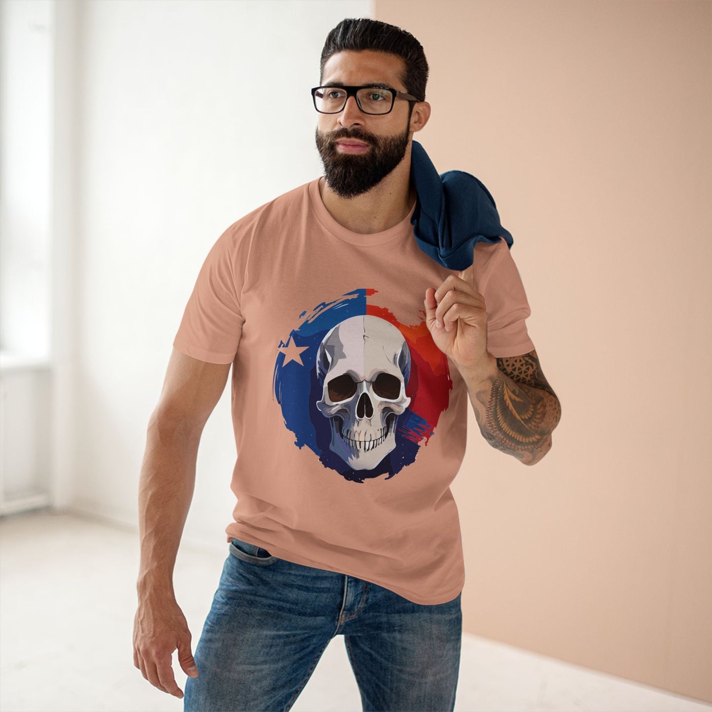 Skull Skeleton Shirt Unisex Premium Cotton Tee With Original Art Design Retro2Nova