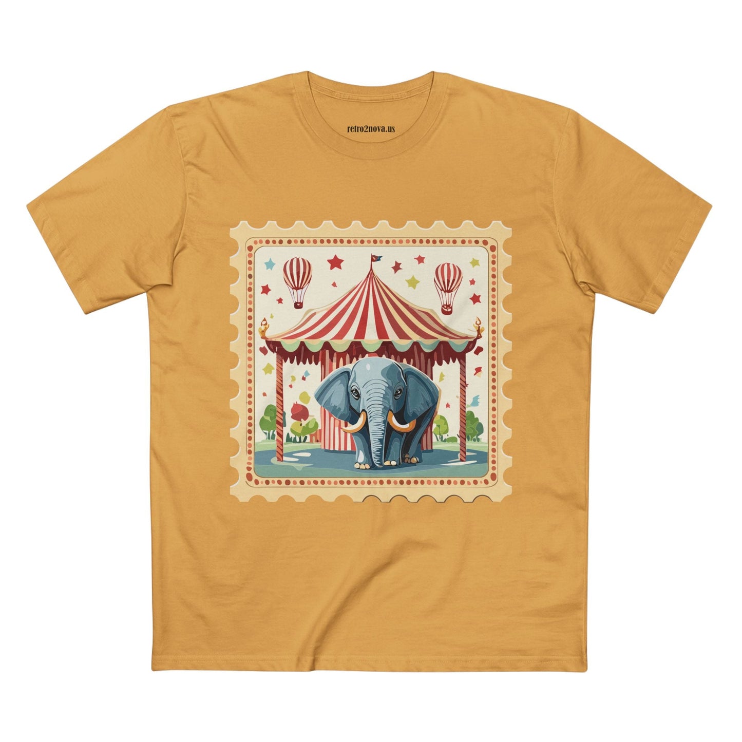 Retro2Nova Stamp Shirt Postage Stamp Art Design Unisex Premium Cotton Tee From Our Art Collection