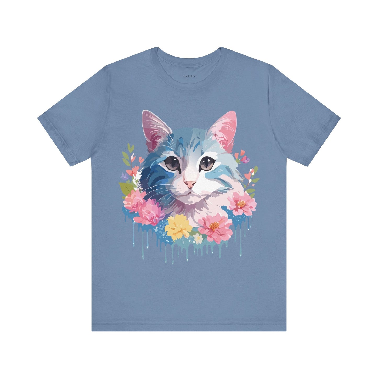 Cat Graphic Tee Unisex Vintage Inspired Shirt By Adelpha Short Sleeve