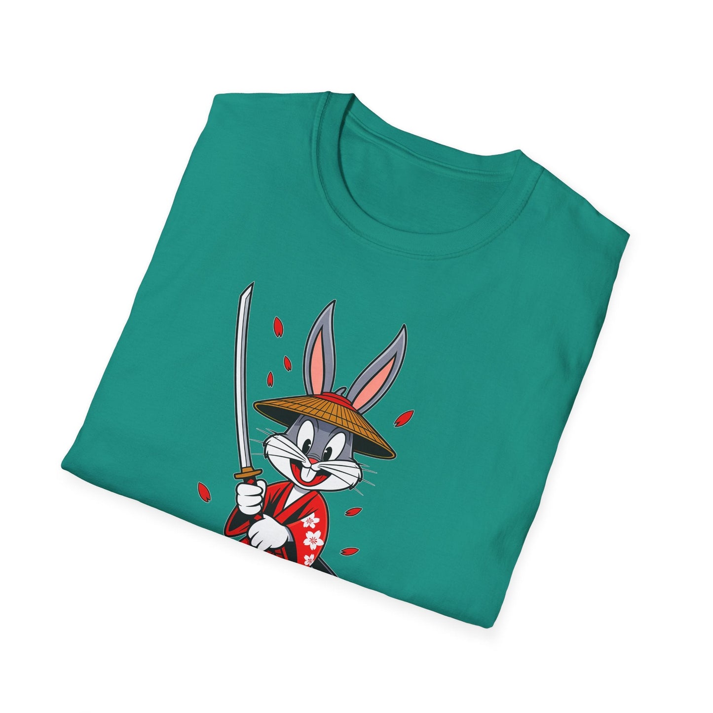 Cartoon Bunny Graphic Unisex Cotton Animal Animation Artwork Design Tee 33