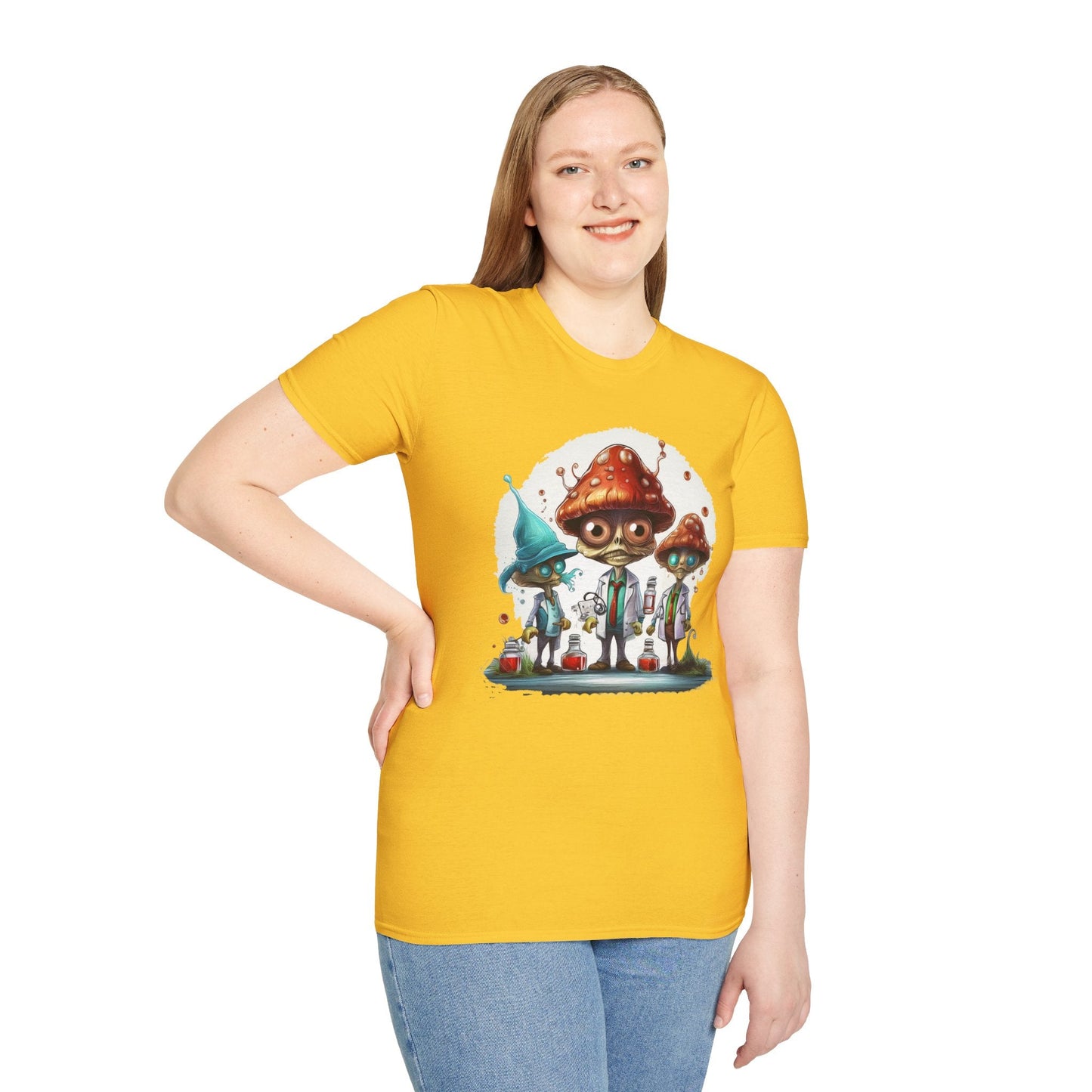 Mashroom Tee Shirt Unisex Funny Mashroom Design Cotton Tee Gildan Softstyle 64000