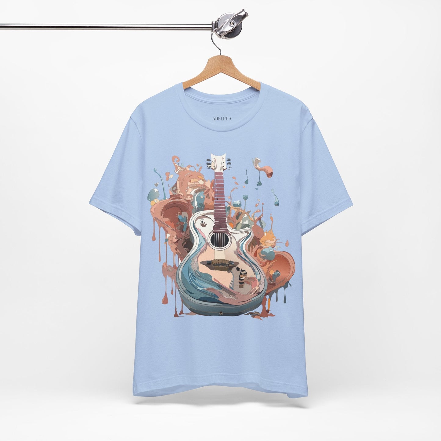 Music Graphic Unisex 100 Cotton Vintage Art with Musical Elements Tee 56